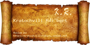 Kratochvill Róbert névjegykártya